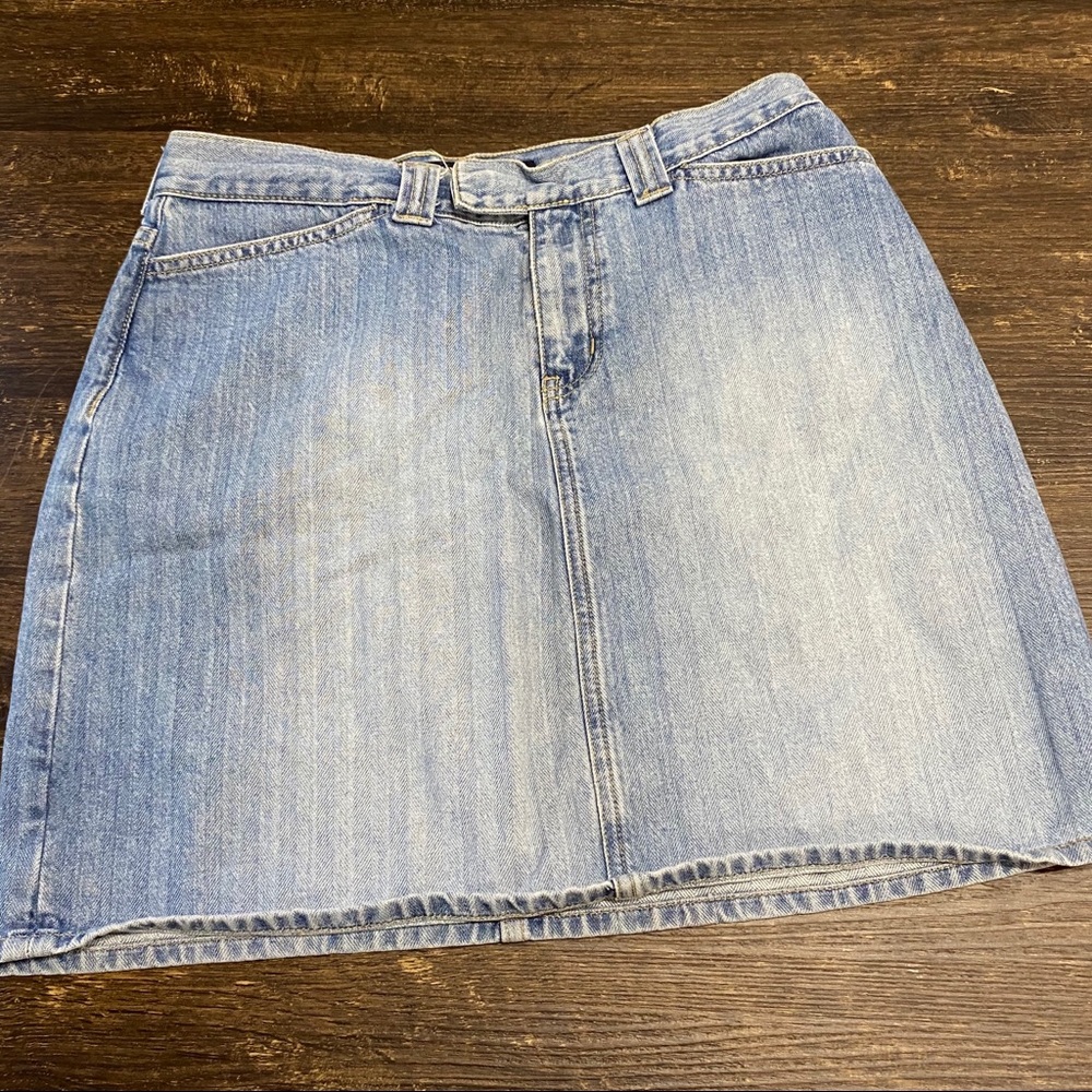 Nautica Vintage 1990s High waist Denim Jean Skirt - Picture 3 of 10